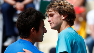Lang ist's her: Cristian Garin und Alexander Zverev in Roland-Garros 2013