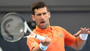 Novak Djokovic am Donnerstag in Adelaide