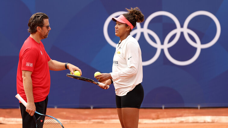 Osaka und Ex-Coach Wim Fissette bei den Olympischen Spielen in Paris