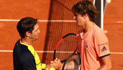 Dusan Lajovic und Alexander Zverev bei den French Open 2018