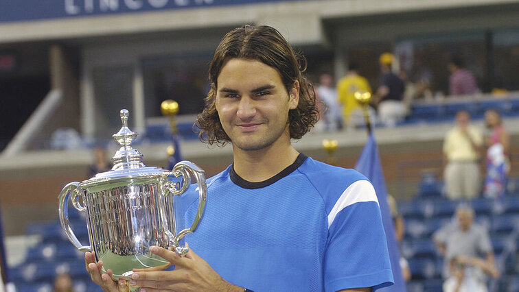 Roger Federer krönte sich 2004 erstmals zum US-Open-Champion.