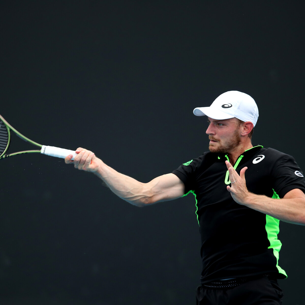 ATP Sydney David Goffin celebrates his first win in eight months