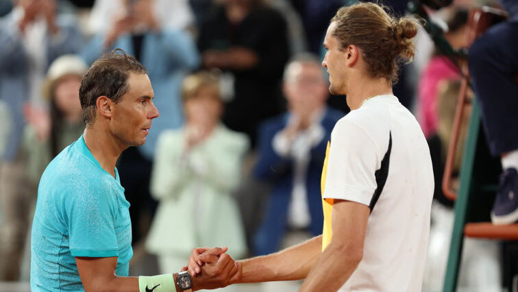 Rafael Nadal und Alexander Zverev bei den French Open 2024