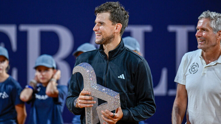 Dominic Thiem bei seiner Ehrung am Dienstagabend in Kitzbühel