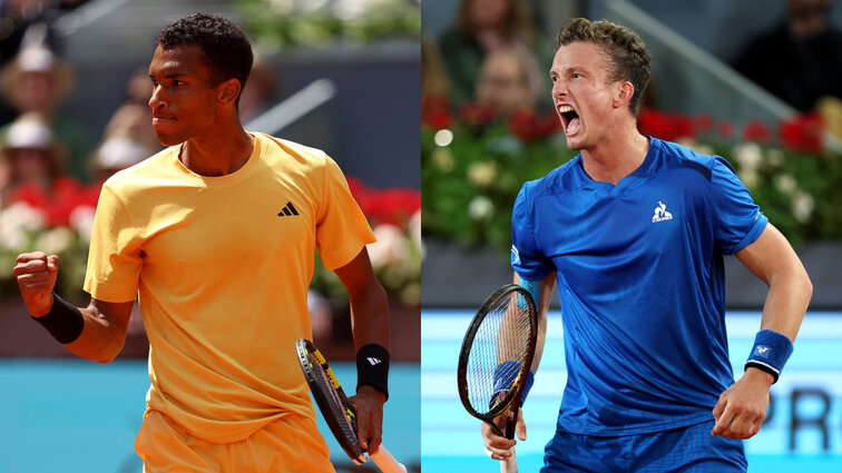 Felix Auger-Aliassime und Jiri Lehecka spielen um die Finalteilnahme in Madrid.