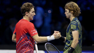 Casper Ruud und Andrey Rublev kämpfen um die ATP Finals