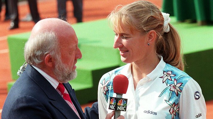 With the legendary Bud Collins in Paris