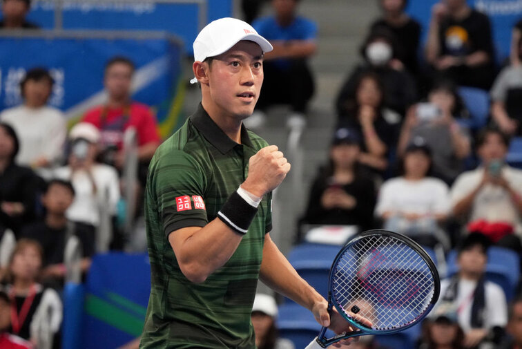 Kei Nishikori steht beim ATP-Masters-1000-Turnier in Shanghai in der zweiten Runde