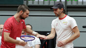 Jurij Rodionov und Jürgen Melzer am Freitag im Multiversum in Schwechat