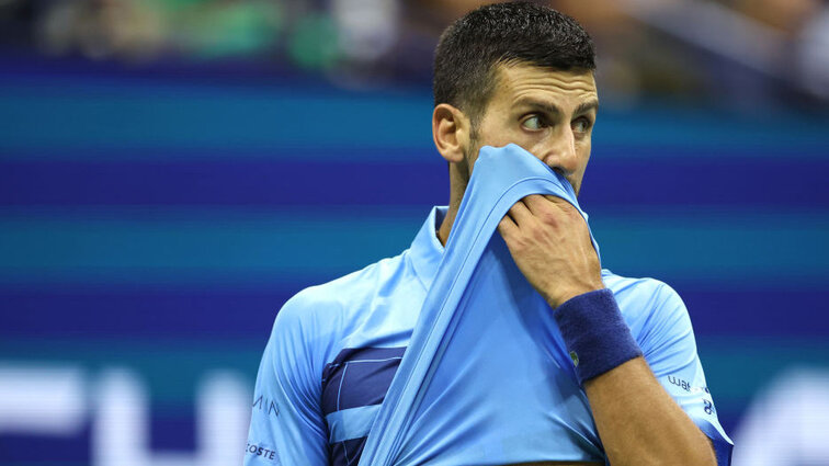 Hmmm ... war da was in Paris? Novak Djokovic am Freitag bei den US Open 2024