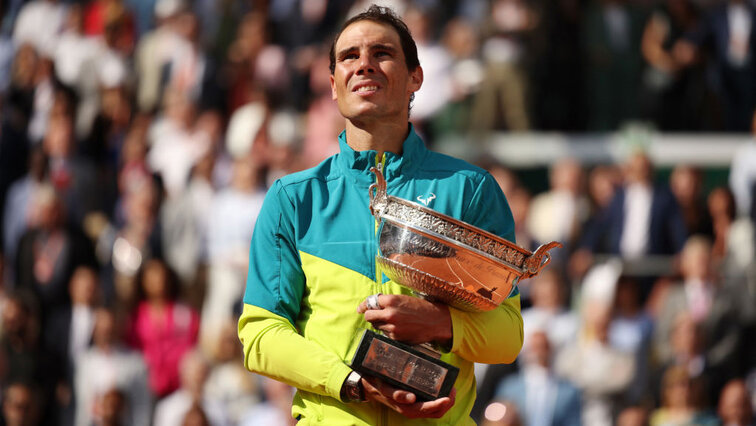 Rafael Nadal bei seinem Sieg in Roland-Garros im Jahr 2022