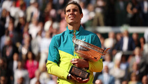 Rafael Nadal bei seinem Sieg in Roland-Garros im Jahr 2022