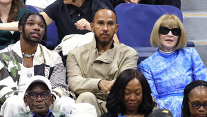 Noah Lyles, Lewis Hamilton und Anna Wintour am Samstag bei den US Open 2024