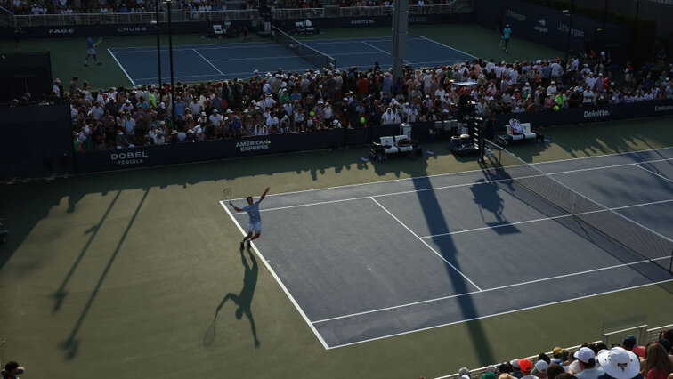 Sebastian Ofner auf dem Court 12 am Montag bei den US Open 2024