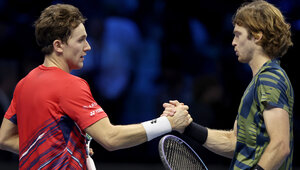 Casper Ruud und Andrey Rublev treffen heute Abend in Turin aufeinander