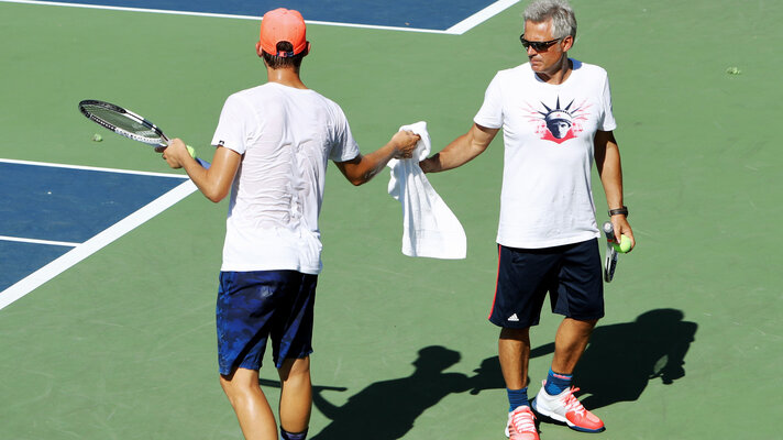 Team Stiem is indispensable for Alex Stober - here at the 2016 US Open