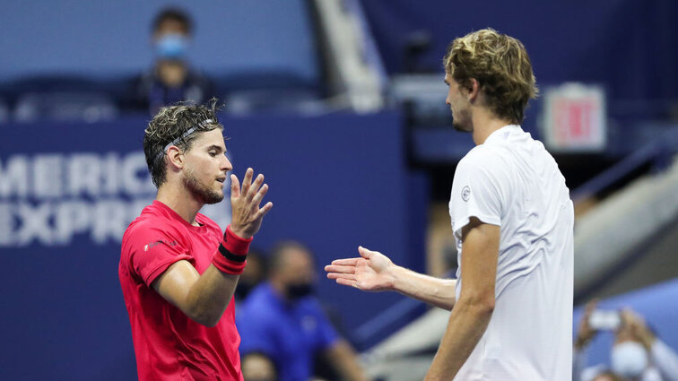 Dominic Thiem und Alexander Zverev spielten im US-Open-Finale 2020 fünf dramatische Sätze.