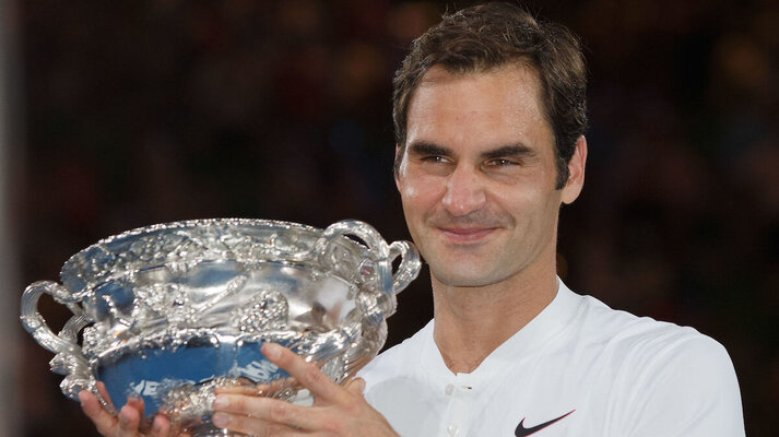 Platz 2: Nach dem Sieg in Dubai ist auch Roger Federer dreistellig