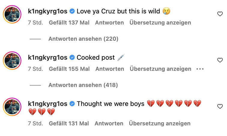 Nick Kyrgios liebt Cruz Hewitt nicht mehr - oder doch?