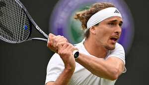 Alexander Zverev am Dienstag in Wimbledon
