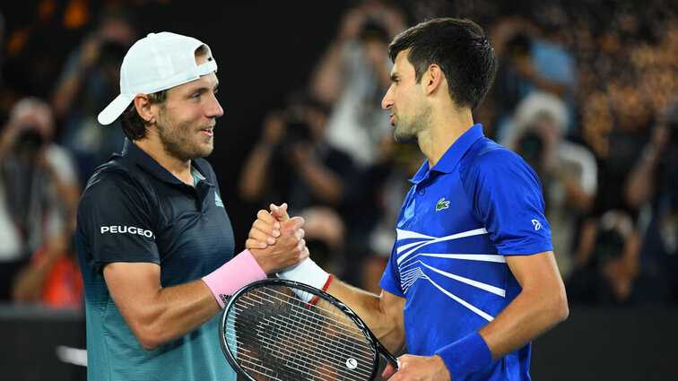 Lucas Pouille unterlag Novak Djokovic 2019 im Halbfinale von Melbourne.