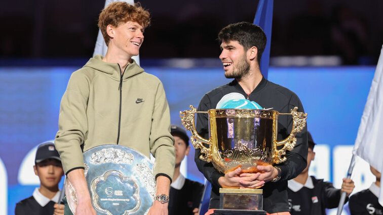 Jannik Sinner und Carlos Alcaraz im Herbst 2024 in Peking