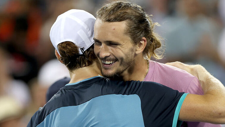 Jannik Sinner und Alexander Zverev vor ein paar Tagen in Cincinnati