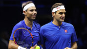 Roger Federer und Rafael Nadal beim Laver Cup 2022 in London