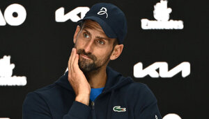 Novak Djokovic nach seinem Ausscheiden in Melbourne