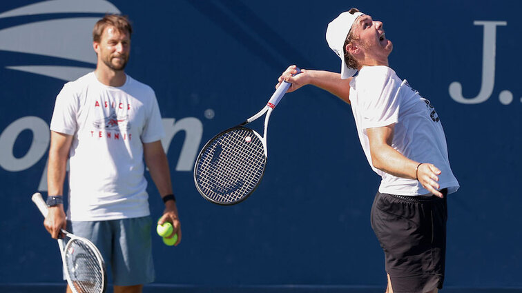 Dominic Stricker mit seinem Coach Dieter Kindlmann