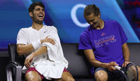 Carlos Alcaraz und Alexander Zverev beim Laver Cup vor ein paar Wochen