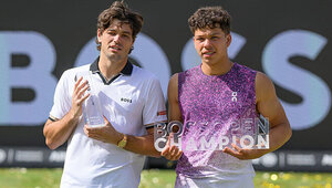 Taylor Fritz und Ben Shelton am Sonntag bei den BOSS OPEN in Stuttgart Taylor Fritz und Ben Shelton am Sonntag bei den BOSS OPEN in Stuttgart