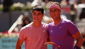 Carlos Alcaraz misst sich mit Rafael Nadal