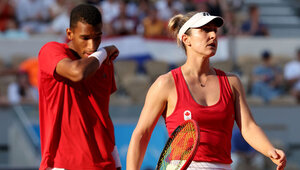 Gabriela Dabrowski an der Seite von Felix Auger-Aliassime bei den Olympischen Spielen 2024