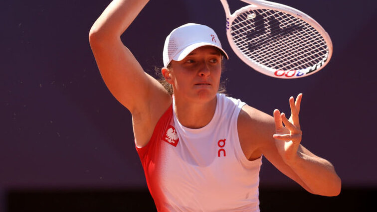 Iga Świątek im Stade Roland-Garros am Donnerstag