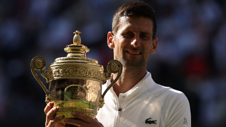 Novak Djokovic in Wimbledon 2022