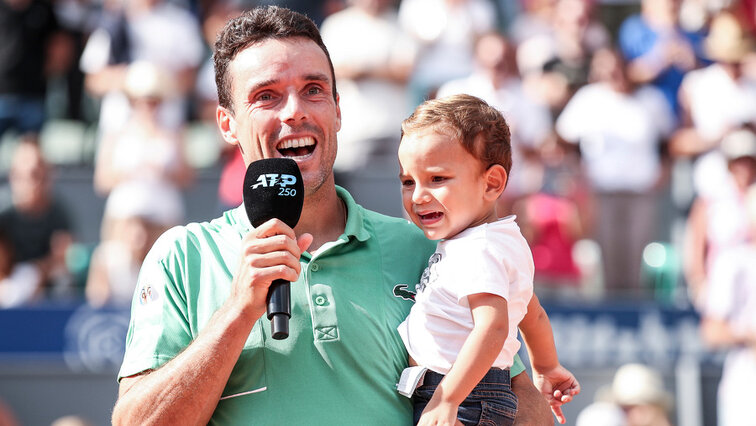 Roberto Bautista Agut mit Sohn Roberto in Kitzbühel 2022