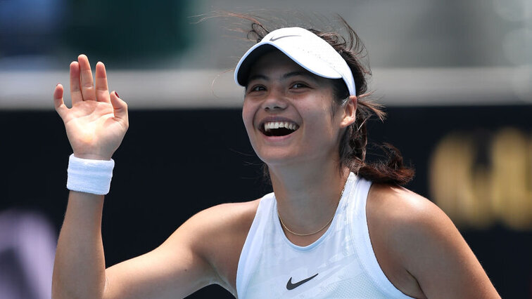 Emma Raducanu spielte in Indian Wells mit Turnierdirektor Tommy Haas in einer Trainingseinheit.