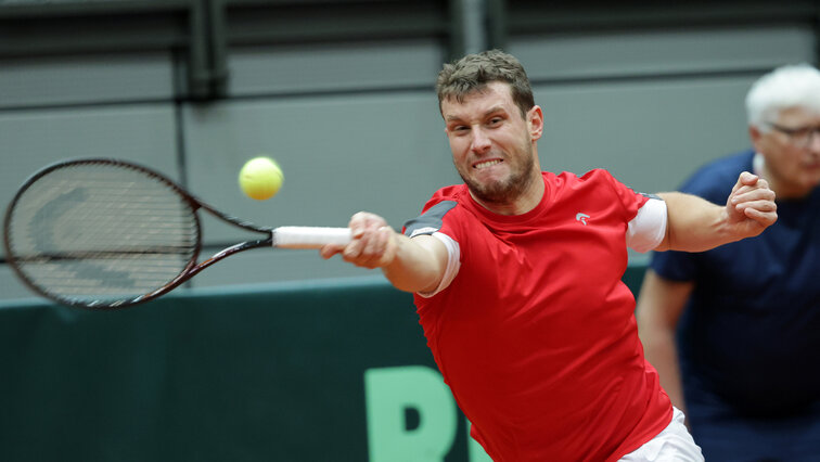 Filip Misolic setzte am Samstag im Davis Cup mit dem vierten Matchpunkt den Schlusspunkt gegen Finnland.