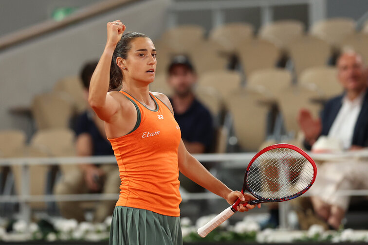 Caroline Garcia bei den diesjährigen French Open im Erstrunden-Duell gegen Eva Lys