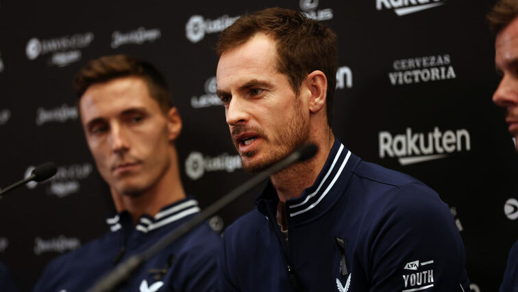 Andy Murray before the start of the Davis Cup in Glasgow