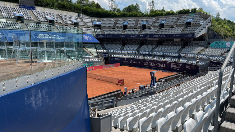 Der Center Court in Kitzbühel wäre schon ready