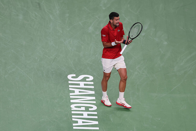 Auch Novak Djokovic hadert ab und an mit seinem Spiel Auch Novak Djokovic hadert ab und an mit seinem Spiel