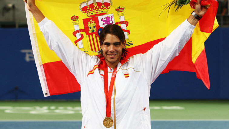 Rafael Nadal gewinnt die Goldmedaille bei den Olympischen Spielen in Peking 2008