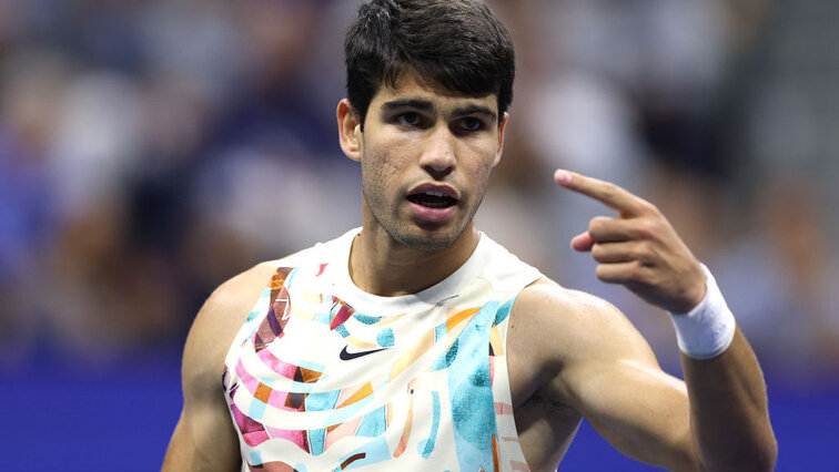 Carlos Alcaraz am Donnerstagabend in Flushing Meadows