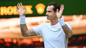 Andy Murray am Donnerstagabend in Wimbledon
