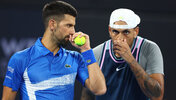 Novak Djokovic und Nick Kyrgios in Brisbane