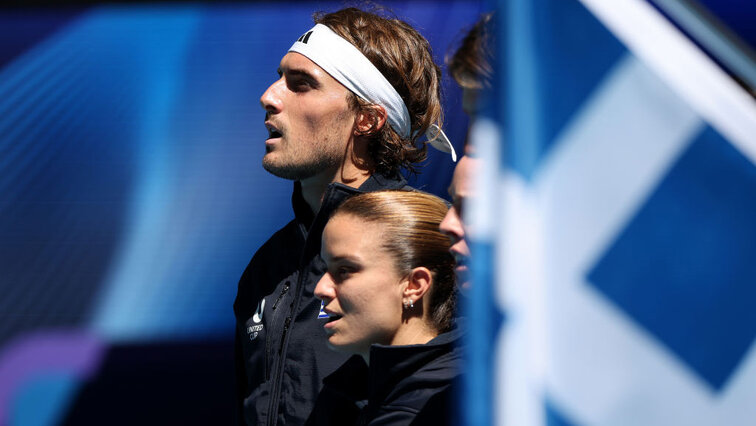 Stefanos Tsitsipas und Maria Sakkari beim United Cup vor ein paar Wochen