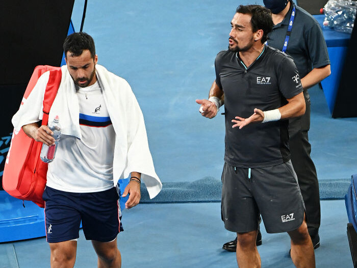 Australian Open Fabio Fognini and Salvatore Caruso Heated