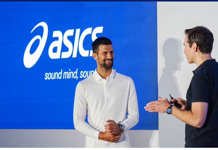 Novak Djokovic bei einem Event von ASCICS in Melbourne